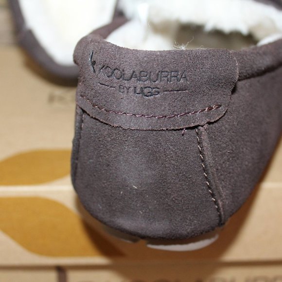 UGG KOOLABURRA MEN'S SUEDE FUR SLIPPERS BROWN - Picture 7 of 7